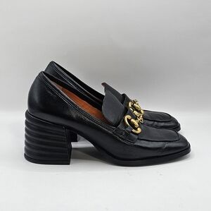 Saint Valentina Black Leather Handcrafted Moccasins